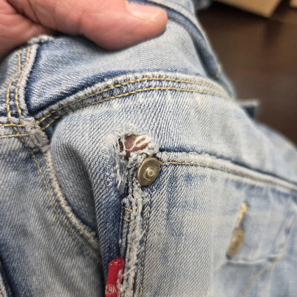 Vintage Levis Engineered Jeans Mens 30x32 Blue Twisted Flap Pockets Button Fly